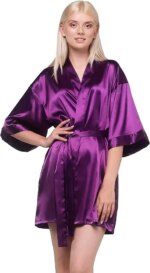 Pajamas women summer European and American ladies lace-up bathrobe sexy morning gown home dress can wear ice silk robe
