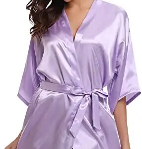 Satin Robe Female Intimate Lingerie Sleepwear Silky Bridal Wedding Gift Casual Kimono Bathrobe Gown Nightgown Sexy Nightwear