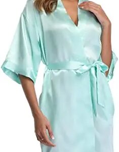 Satin Robe Female Intimate Lingerie Sleepwear Silky Bridal Wedding Gift Casual Kimono Bathrobe Gown Nightgown Sexy Nightwear