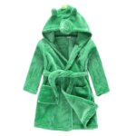 New Baby Robe Cartoon Hoodies Boys Girl Sleepwear Bath Towels Kids Soft Pajamas Bathrobe 2-6 Years Children Flannel Nightgown