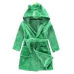 New Baby Robe Cartoon Hoodies Boys Girl Sleepwear Bath Towels Kids Soft Pajamas Bathrobe 2-6 Years Children Flannel Nightgown