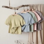 2025 A - Class Soft Cotton Solid Color Ribbed Home Pajamas Set for 0 - 4 Years Ins Style Breathable Boys Girl Home Wear Suit