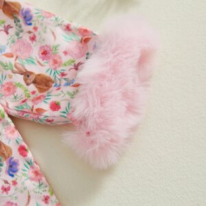 Easter Boys Pajamas Set Bunny Print Cozy Long Sleeve Tops with Matching Pants Sleepwear for Kids