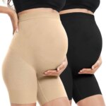Secret Fit Shaper Panty - Seamless Maternity Shapewear for Dress, Belly Support, Prevent Thigh Chaffing