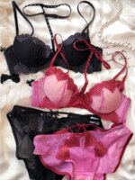 French Sexy Halter Underwear for Women Lace Love Embroidery Bra Set Shiny Diamond Lingerie Comfort Bras Hollow Panties Set