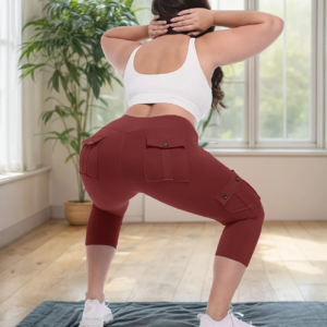 Squat Proof Gym Leggings Woman High Impact Yoga Cropped Pants Fitness Butt Lifting Tummy Control Workout Tights with Pockets
