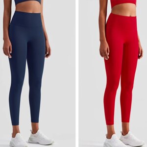 High QualitySport Leggings Women High Waist Yoga Leggings Soft Breathable Sports Tights Leggings Fitness Gym Elastic Pants