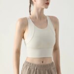 Women's Sports Bra Fitness Bra High Impact Sports Bra Shockproof Push-up Pad Sports Vest Breathable Yoga Underwear Running Vest