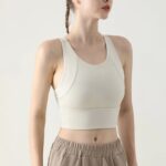 Women's Sports Bra Fitness Bra High Impact Sports Bra Shockproof Push-up Pad Sports Vest Breathable Yoga Underwear Running Vest