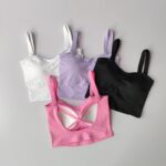 Beautiful Back Suspender Sports Bra for Women Shockproof Sagging Thin Shoulder Straps Quick Drying Yoga and Fitness Vest Tops
