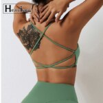 Comfort Sexy Sports Bra Gym Top Women Training Yoga Clothes Stretch Women Sports Underwear Fitness Workout Back Cross Yoga Bra