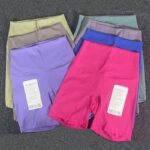 Women's sports yoga shorts, high waist pockets, slim fit, hip lifting, breathable fitness, running, cycling, women's leggings