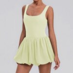 Women Gym Yoga Fitness Shorts Dress Fake Two-piece Pocket Tennis Dress Sports Tracksuit Female Workout Sportswear Tennis Mujeres