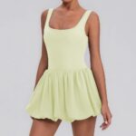 Women Gym Yoga Fitness Shorts Dress Fake Two-piece Pocket Tennis Dress Sports Tracksuit Female Workout Sportswear Tennis Mujeres