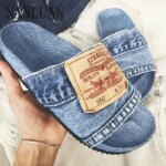 2024 Boutique Summer Women's Slippers New High Quality Thick-soled Women's Shoes Fashion Trend Non-slip Casual Sandals