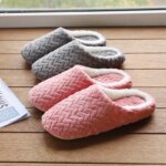 Soft Home Cotton Slippers Women Slippers Winter Indoor Light Comfort Floor Shoes Couple Silence Slides Bedroom House Slippers