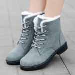 Snow Women Boots Flat Boots For Women Platform Ladies Shoes Plush Keep Warm Boots Ladies Fur New Winter Shoes Women Botas Mujer