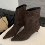 Eilyken Vintage Pointed Toe Women Ankle Boots Designer Thin Low Heel Shoes Modern Short Botas Autumn Winter Zapatos De Mujer