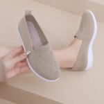 Spring and summer women's shoes, flat bottomed casual, comfortable and breathable, outdoor walking hollow flat shoes loafers
