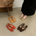 AIYUQI Mary Jane Shoes Women Flat 2025 Spring Shoes Female Genuine Leather Square Head Non-slip Large Size Ballet Shoes Women