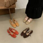 AIYUQI Mary Jane Shoes Women Flat 2025 Spring Shoes Female Genuine Leather Square Head Non-slip Large Size Ballet Shoes Women