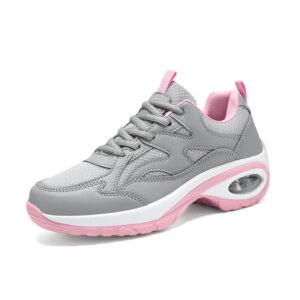 Women's Running Shoes New Breathable Mesh fabric Ladies Air Cushion Sneakers Lace-up Brand Outdoor Sports Fitness