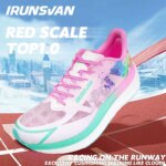 2024 Carbon Plate Running Shoes for Men & Women - Lightweight Marathon Racing Shoes with Nylon Plate & Cushioned Sole - IRUNSVAN