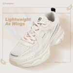 Baasploa Women Sports Shoes Outdoor Lightweight Breathable Jogging Sneakers Female Casual Mesh Anti-slip Lace Up Running Shoes