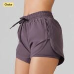 2 in 1 Women Running Shorts Yoga Clothes Fitness Elastic Summer Workout Female Jogging Leggings For Ladies Gym Sport Shorts
