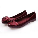 New 2025 Spring Shoes Women Flats Soft Butterfly knot Office Lady Shoes Black Pink Red Big Size 42 DX067