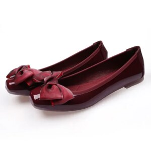 New 2025 Spring Shoes Women Flats Soft Butterfly knot Office Lady Shoes Black Pink Red Big Size 42 DX067