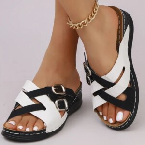 Woman Shoes Sandals Summer Comfortable Walking Shoes Slides Shoes Woman Wedge Women Shoe Casual Slippers Woman Female Footwear
