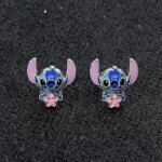 1pair Disney Lilo & Stitch Earrings Cartoon Cute Stitch Earrings Delicate Female Jewelry Accessories Girl Gifts