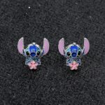 1pair Disney Lilo & Stitch Earrings Cartoon Cute Stitch Earrings Delicate Female Jewelry Accessories Girl Gifts