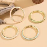 FTCY Vintage Bracelet For Women Small Flower Ethnic Style Cloisonne Bangles Women's Elegant Jewelry Gifts