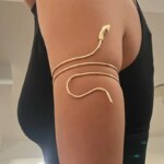 2023 Punk Coiled Snake Spiral Upper Arm Cuff Armlet Armband Bangle Women Jewelry Egypt Swirl Snake Arm Cuff Armlet Bracelet