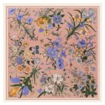 130cm Luxury Brand Twill Silk Scarf Women Bandana Square Scarf Design Floral Kerchief Scarves For Ladies Fashion Shawl Echarpe