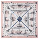 New European and American classic new sailing ladies Luxury Brand Scarf Femal Hijab Foulard Bandana 130cm Large Square Scarves