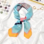 2021 Love Cats Print Square Scarf Women Bandana Hairband Lady Head Wraps Female Shawl Fashion Animals Pattern Neckerchief