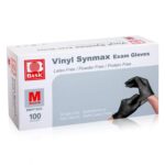 Black Disposable Vinyl Exam Gloves,100 Count Latex Free Powder Free for Household Cleaning, Food Safe, Patient Care, Pet Care