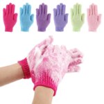 1PCS Household Five Fingers Bath Gloves Shower Towel, Scrub, Body Wash, Children Home Supply Elastic Wipe, Back Bathing, Limpeza
