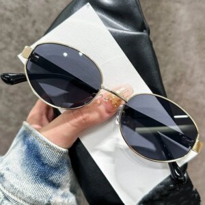 2025 New Oval Frame Sunglasses Men Women Trendy UV400 Sun Glasses Eyewear Outdoor Driving Sports Punk Goggle Shades for Male