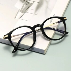 Anti Blue Light Reading Glasses for Elderly Vintage Round Frame Men Women Presbyopic Glasses Eyeglasses Diopter +50+75+125~~400