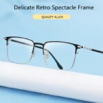 Anti Blue Light Reading Glasses Men Women Fashion Ultralight Metal Alloy Rectangle Frame Presbyopic Glasses Diopter +25 to 600