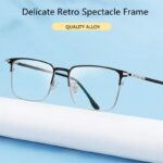 Anti Blue Light Reading Glasses Men Women Fashion Ultralight Metal Alloy Rectangle Frame Presbyopic Glasses Diopter +25 to 600