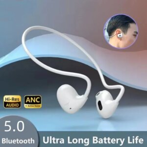 Wireless Bluetooth 5.3 Headphones Air-Conduction Waterproof Headset Stereo Over-Ear Sports Earphones Earbuds with Mic