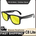 Lecoo C8  Lite Sunglasses Earphones Bluetooth 5.3 Outdoor Sport HiFi HD Call Eyeglasses Anti Blue Wireless Driving Music Headset
