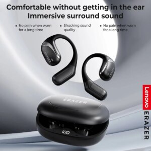 Lenovo ERAZER X9 Wireless Bluetooth 5.4 Earphones Sports Wireless Headphones With Mic Touch Control Noise Cancelling Waterproof