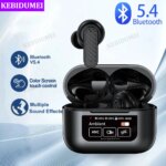 Bluetooth 5.4 Earphones Color Screen Touch Control Headsets Wireless Headphones HiFi Stereo Noise Reduction Super Bass Earbuds