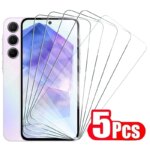 5PCS Tempered Glass For Samsung Galaxy A55 A35 A25 A15 4G Screen Protector for Galaxy A14 5G A04S A34 A24 A54 Protective Glass